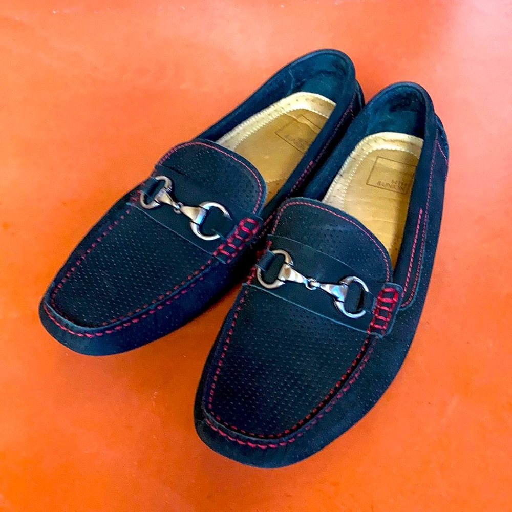 14th & Union Black Leather Driving Shoe Loafer Men’s 9.5